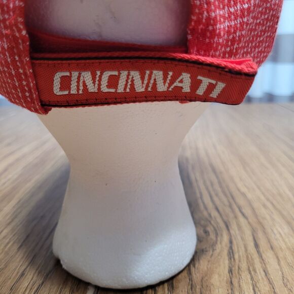 Cincinnati Reds Hat Cap Adult Red Check Vintage Logo Athletic Wool Blend - Picture 5 of 11